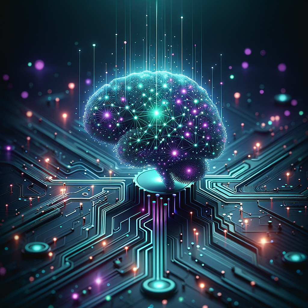 Abstract AI neural network visualization